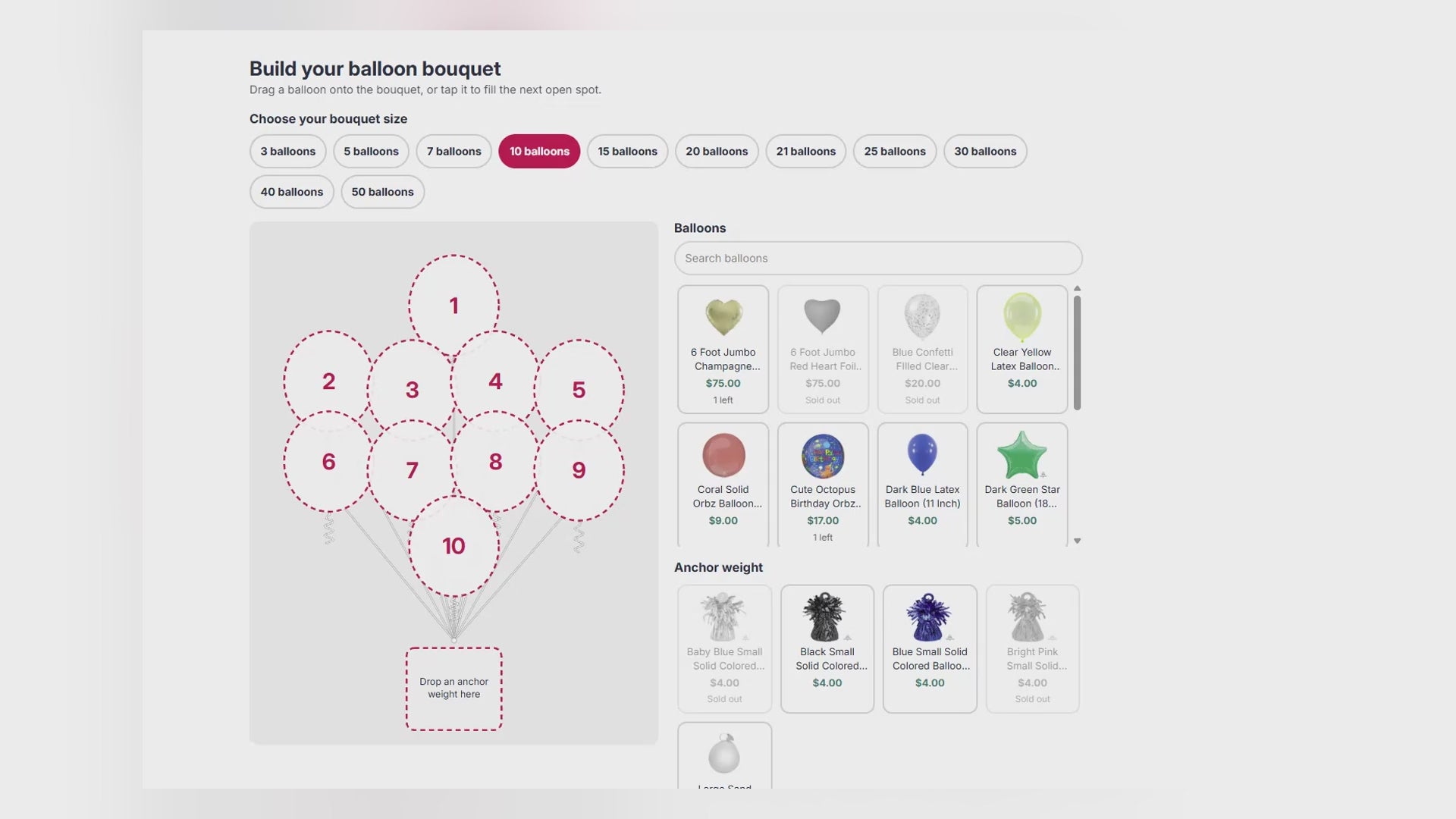 Balloon Bouquet Maker App video being used
